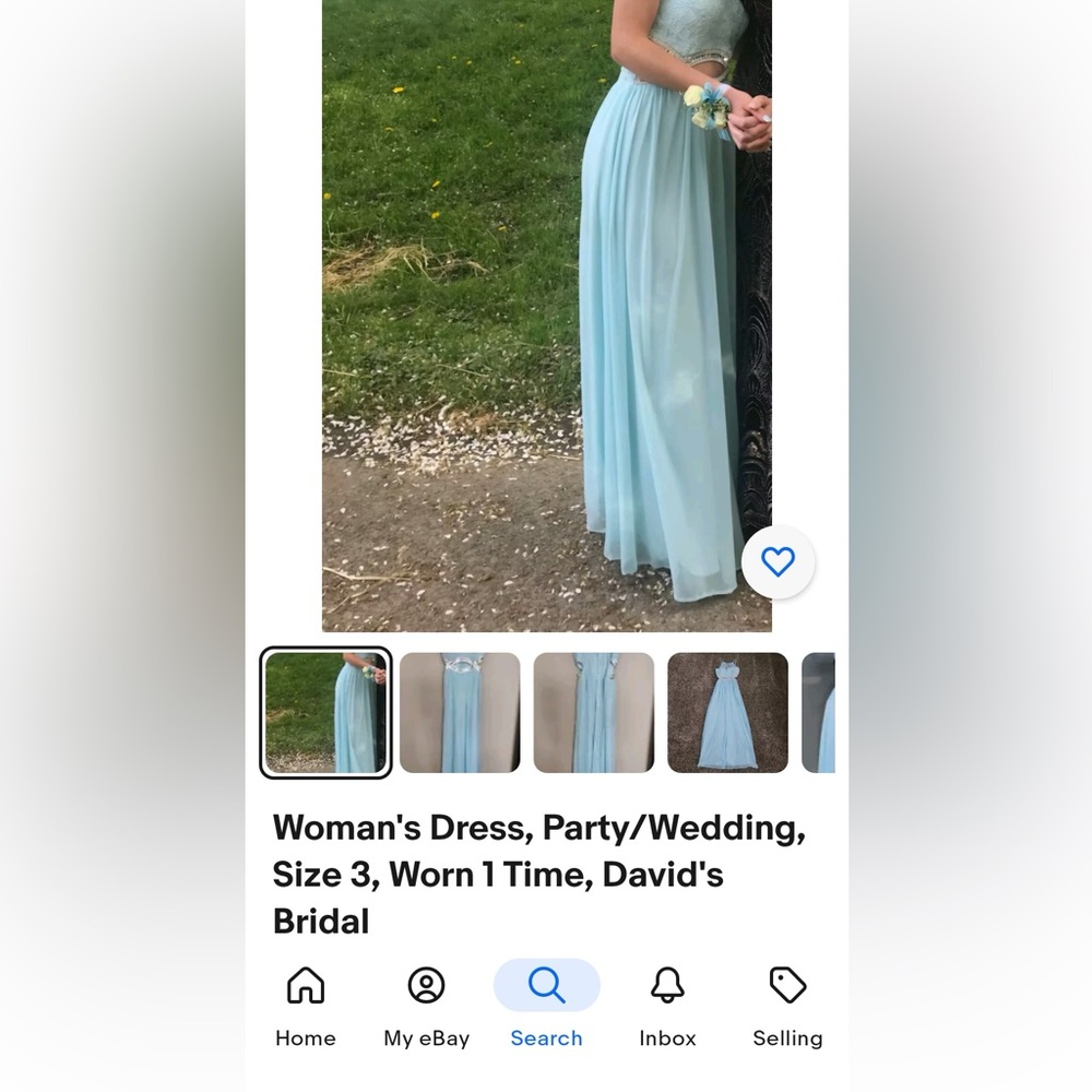 Blue Wedding/Prom dress size 3.